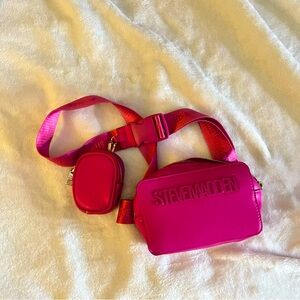 steve madden hot pink belt bag